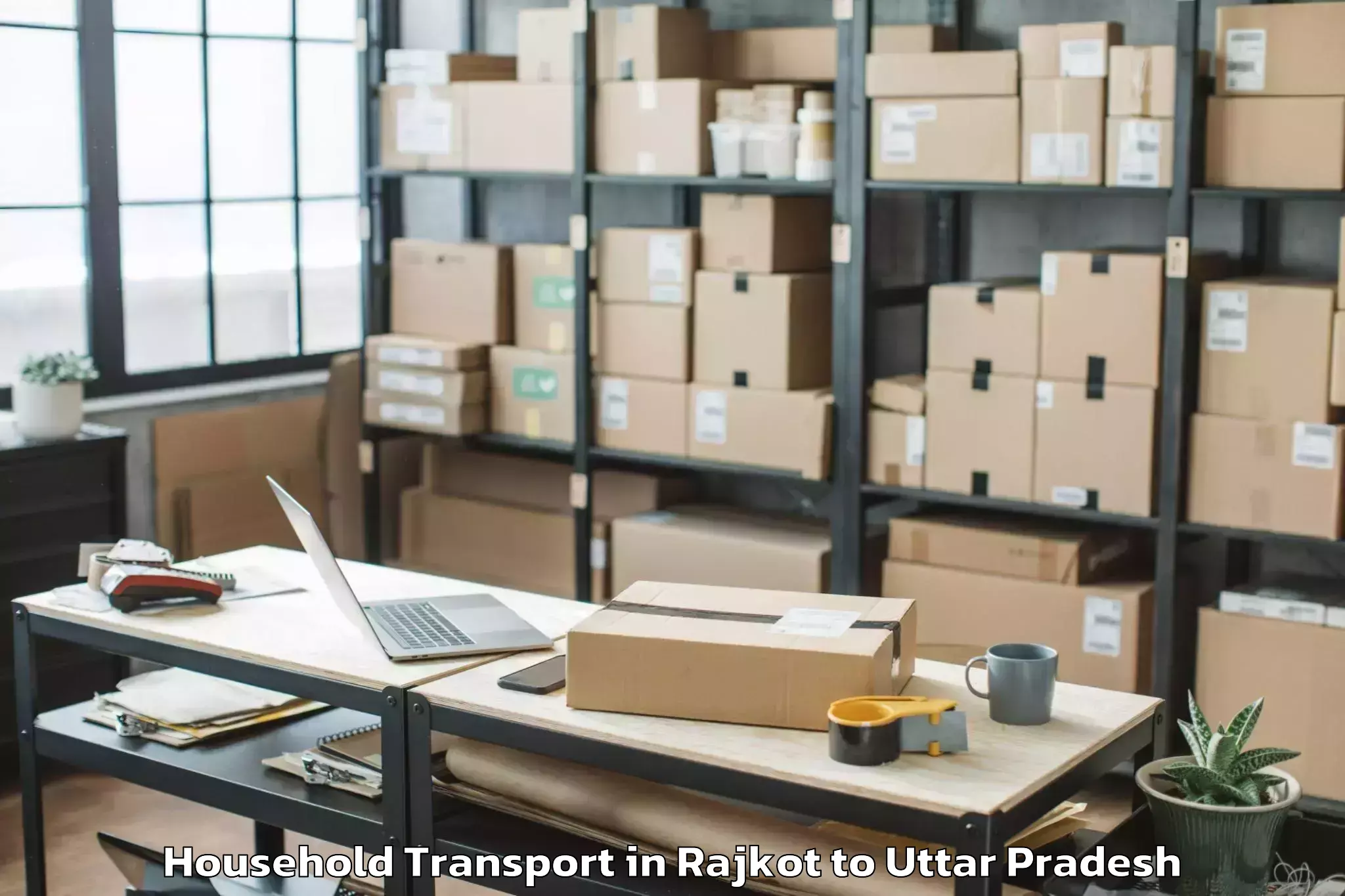 Book Rajkot to Salon Raebareli Household Transport Online